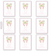 Roze Groth Vlinder Boekplaat Sticker (Voorkant)