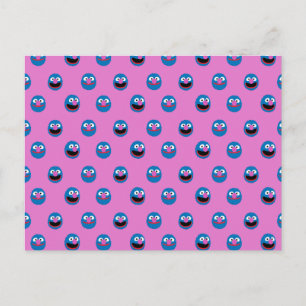 Roze Grover Face Pattern Briefkaart
