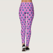 Roze Grover Face Pattern Leggings (Achterkant)