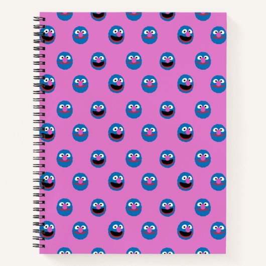 Roze Grover Face Pattern Notitieboek (Voorkant)