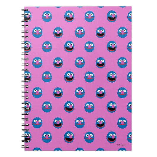 Roze Grover Face Pattern Notitieboek (Voorkant)