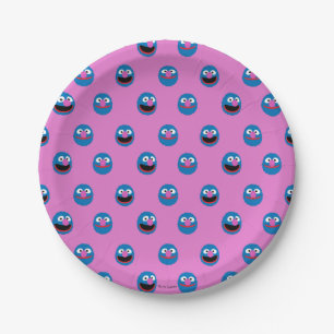 Roze Grover Face Pattern Papieren Bordje