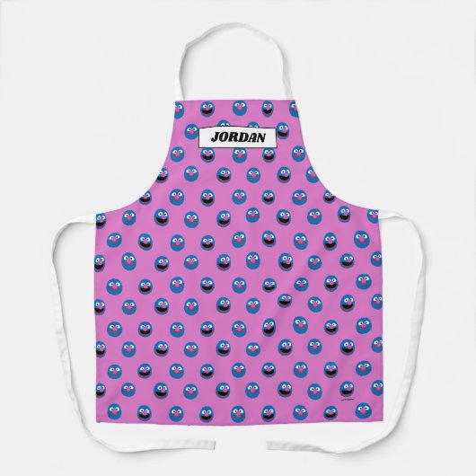 Roze Grover Face Pattern Schort (Voorkant)