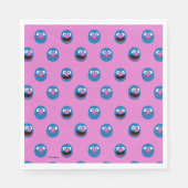 Roze Grover Face Pattern Servet (Voorkant)