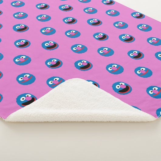 Roze Grover Face Pattern Sherpa Deken (3/4)