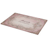 Roze Grunge Antieke Lijst Decoupage Snijplank (Hoek)