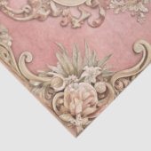 Roze Grunge Antieke Lijst Decoupage Tissuepapier (Detail)