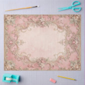 Roze Grunge Antieke Lijst Decoupage Tissuepapier (Craft)