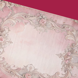 Roze Grunge Antieke Lijst Decoupage Tissuepapier