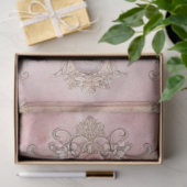 Roze Grunge Antieke Lijst Decoupage Tissuepapier (Geschenk)