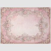Roze Grunge Antieke Lijst Decoupage Tissuepapier (Voorkant)