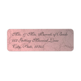 Roze Grunge Damask Label