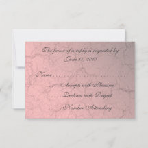 Roze Grunge Damask RSVP-kaarten