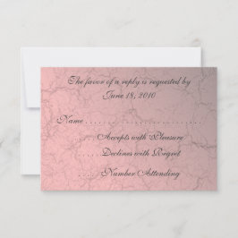 Roze Grunge Damask RSVP-kaarten RSVP Kaartje