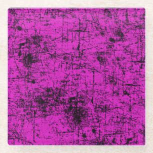 Roze grunge glazen onderzetter