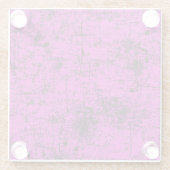 Roze grunge glazen onderzetter (Achterkant)