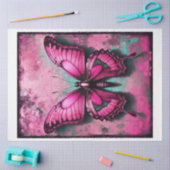 Roze Grunge Gotische Vlinder Decoupage Papier (Craft)