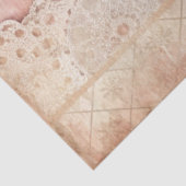 Roze Grunge Handgemaakte Kant Decoupage Tissuepapier (Detail)