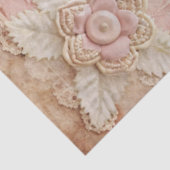 Roze Grunge Handgemaakte Kant Decoupage Tissuepapier (Detail)