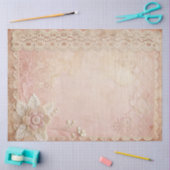 Roze Grunge Handgemaakte Kant Decoupage Tissuepapier (Craft)
