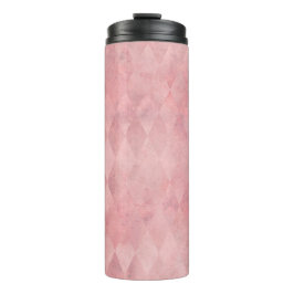 Roze Grunge Harlequin Patroon Thermosbeker