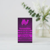 Roze grunge kameel aangepaste visitekaartjes (Staand voorkant)