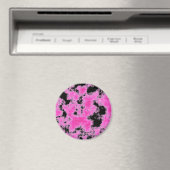 Roze grunge magneet (Insitu (Vaatwasser))
