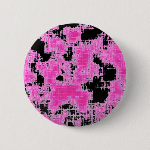 Roze grunge ronde button 5,7 cm