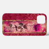Roze grunge stijl roos Case-Mate iPhone case (Achterkant (horizontaal))
