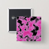 Roze Grunge Vierkante Button 5,1 Cm (Voorkant /achterkant)