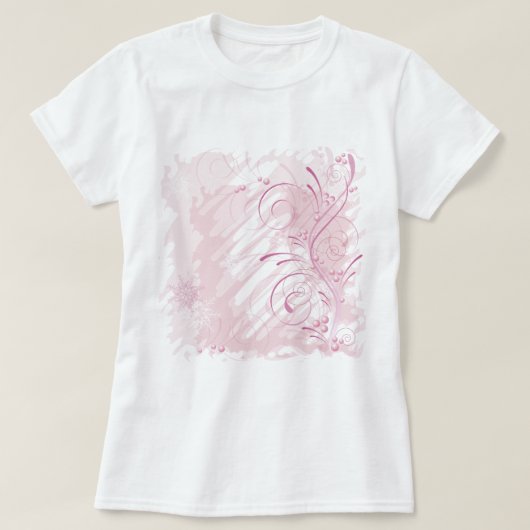 roze grunge winter t-shirt (Design voorkant)