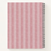 Roze Grungy Stripes Notitieboek (Achterkant)