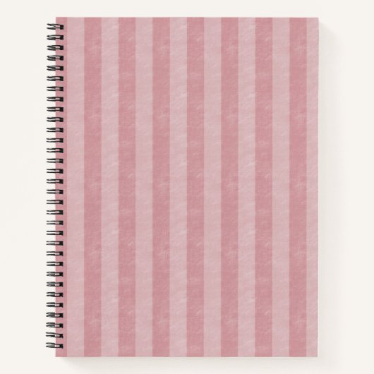 Roze Grungy Stripes Notitieboek (Voorkant)