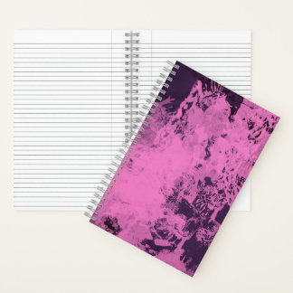 Roze Grungy Verf Stijl Spiraal Notebook Notitieboek