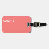 Roze guave-kleurnaam bagagelabel (Voorkant horizontaal)