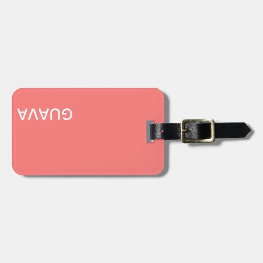 Roze guave-kleurnaam bagagelabel (Voorkant horizontaal)