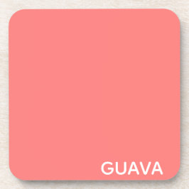 Roze guave-kleurnaam bier onderzetter