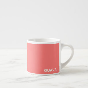 Roze guave-kleurnaam espresso kop