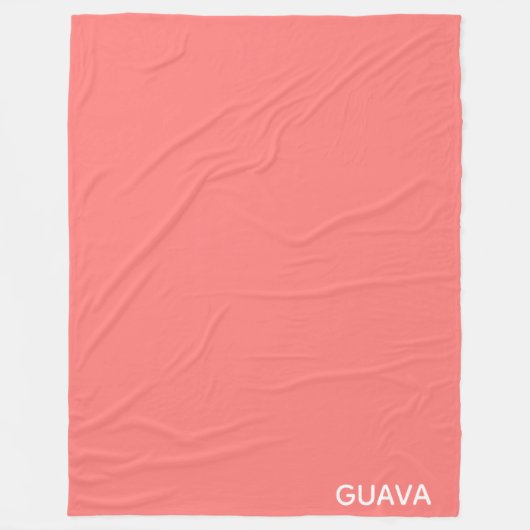 Roze guave-kleurnaam fleece deken (Voorkant)