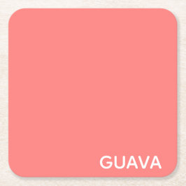 Roze guave-kleurnaam kartonnen onderzetters