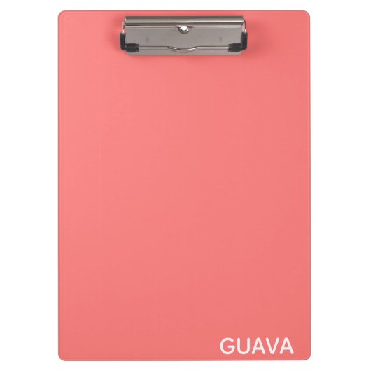 Roze guave-kleurnaam klembord (Voorkant)