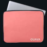 Roze guave-kleurnaam laptop sleeve<br><div class="desc">Het warme roze van guave fruit.</div>