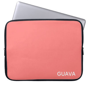 Roze guave-kleurnaam laptop sleeve