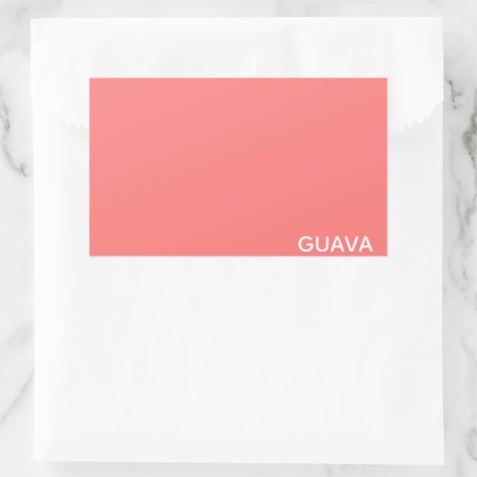 Roze guave-kleurnaam rechthoekige sticker (Tas)