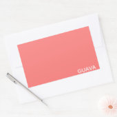 Roze guave-kleurnaam rechthoekige sticker (Envelop)