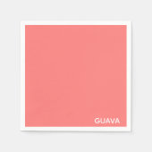 Roze guave-kleurnaam servet (Voorkant)
