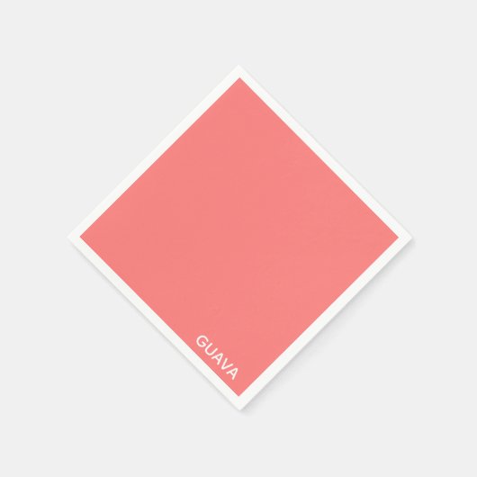 Roze guave-kleurnaam servet (Hoek)
