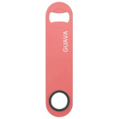Roze guave-kleurnaam speed flessenopener (Voorkant)