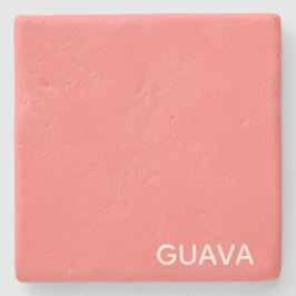 Roze guave-kleurnaam stenen onderzetter