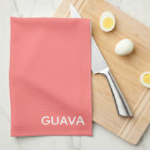 Roze guave-kleurnaam theedoek (Quarter Fold)